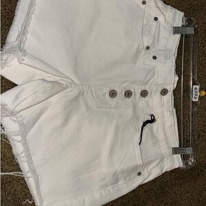 Zenana Outfitters White Jean Shorts